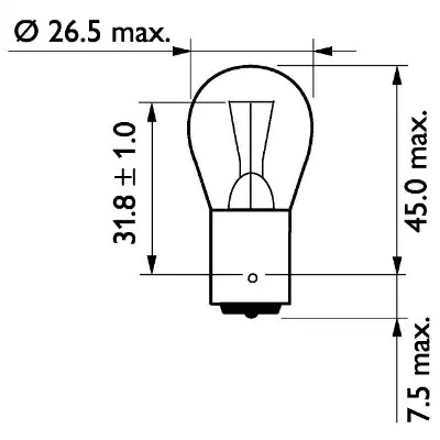 Лампа накаливания PHILIPS 13498MDCP (GOC 69949473, P21W)