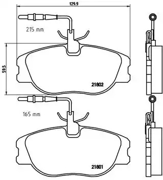 Комплект тормозных колодок BREMBO P 23 061 (21801, 21802)