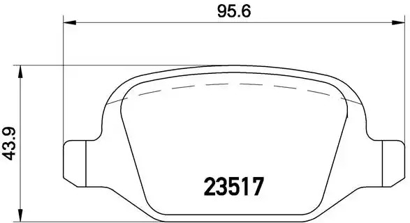 Комплект тормозных колодок BREMBO P 23 065 (23517, 8692D1492)