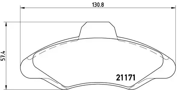 Комплект тормозных колодок BREMBO P 24 029 (21171)