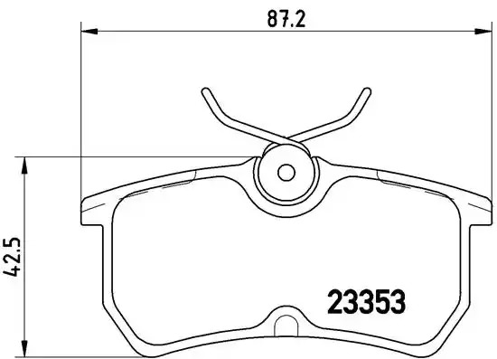 Комплект тормозных колодок BREMBO P 24 047 (23353, 7763D886)