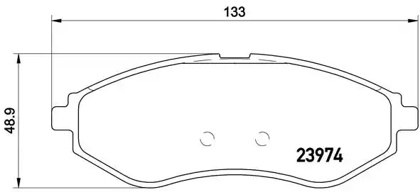 Комплект тормозных колодок BREMBO P 24 048 (23974, 8385D1269)