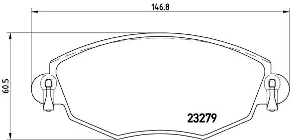 Комплект тормозных колодок BREMBO P 24 060 (23279, 7789D910)