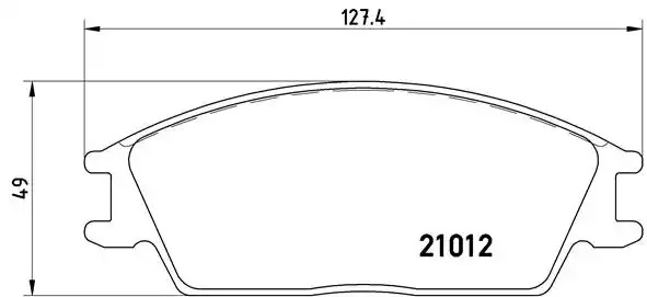 Комплект тормозных колодок BREMBO P 30 001 (21012, 7293D404)