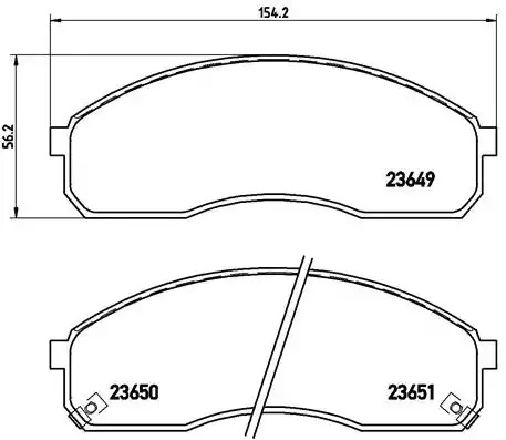 Комплект тормозных колодок BREMBO P 30 012 (23649, 23650, 23651)