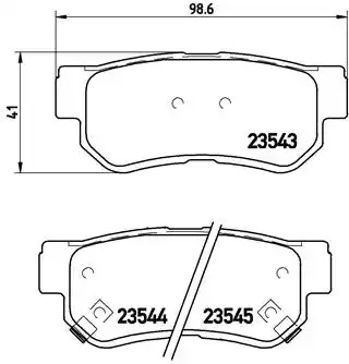 Комплект тормозных колодок BREMBO P 30 014 (23543, 23544, 23545, 7688D813, 7688D863)