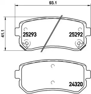 Комплект тормозных колодок BREMBO P 30 051