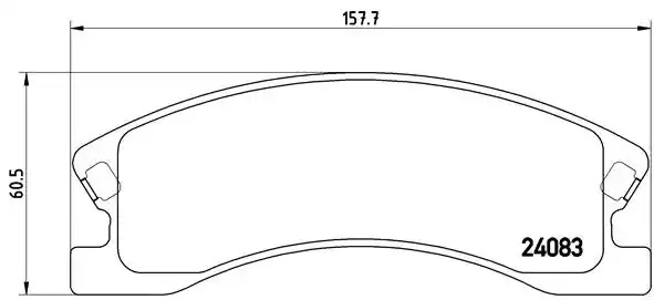 Комплект тормозных колодок BREMBO P 37 008 (24083, 7846D945)