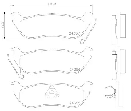 Комплект тормозных колодок BREMBO P 37 009 (7863D981)