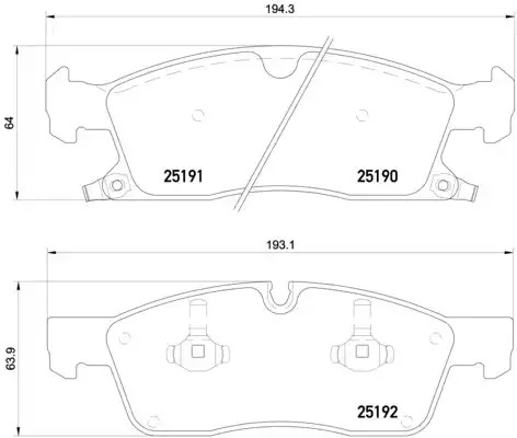 Комплект тормозных колодок BREMBO P 37 017