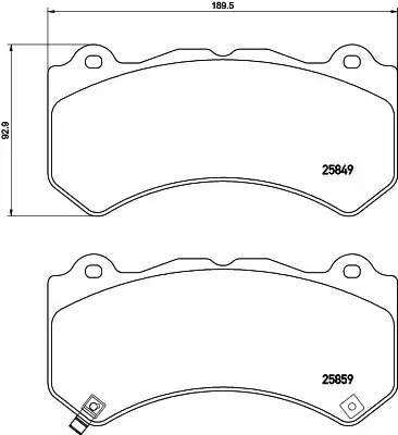 Комплект тормозных колодок BREMBO P 37 018