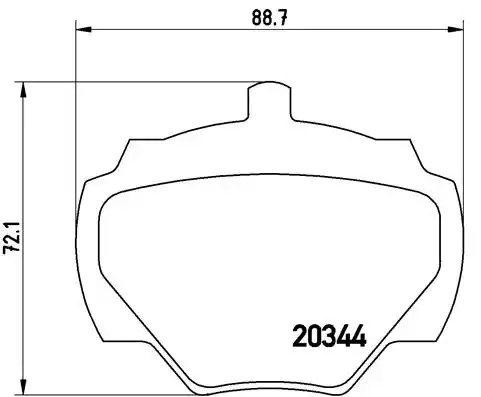 Комплект тормозных колодок BREMBO P 44 001 (20344, 7398D518, 7399D518)