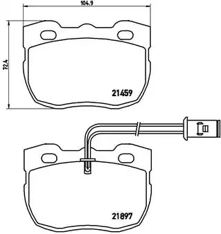 Комплект тормозных колодок BREMBO P 44 004 (21459, 21897, 7401D520)