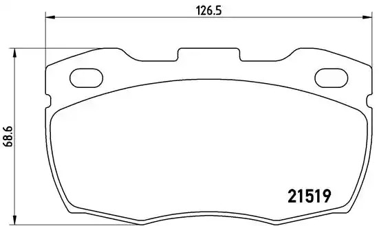 Комплект тормозных колодок BREMBO P 44 005 (21519, 7551D671, 7552D671)