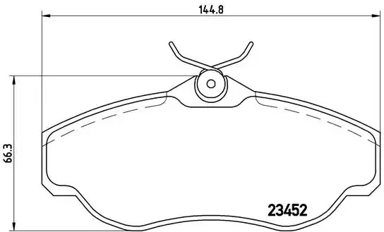 Комплект тормозных колодок BREMBO P 44 008 (23452, 7556D676)