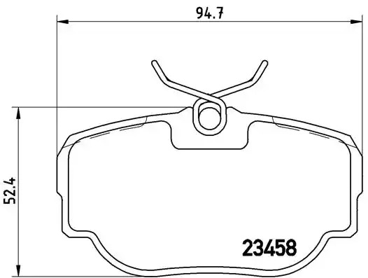 Комплект тормозных колодок BREMBO P 44 009 (23458, 7601D493)