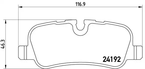 Комплект тормозных колодок BREMBO P 44 013 (24192, 8203D1099, 8666D1099)