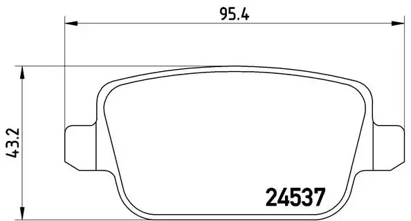 Комплект тормозных колодок BREMBO P 44 016 (24537, 8429D1314)
