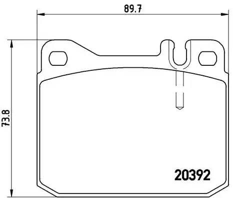 Комплект тормозных колодок BREMBO P 50 002 (20392, 7036D145, 790D57)