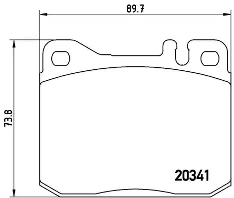 Комплект тормозных колодок BREMBO P 50 004 (20341, 7036D100, 7036D145, 7111D145)