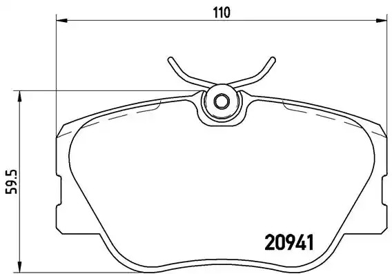 Комплект тормозных колодок BREMBO P 50 008 (20941, 21028, 7311D423)