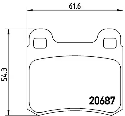 Комплект тормозных колодок BREMBO P 50 013 (20687, 7315D335, 7582D709)