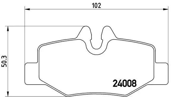 Комплект тормозных колодок BREMBO P 50 051 (24008)