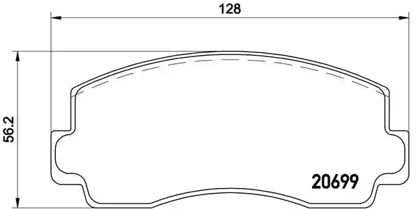 Комплект тормозных колодок BREMBO P 54 002 (20699, 7068D136, 7076D136, 7118D195)