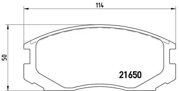 Комплект тормозных колодок BREMBO P 54 015 (21650, 7482D602, 7483D602)