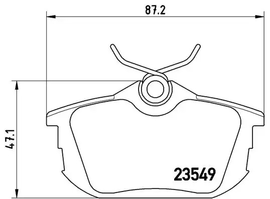 Комплект тормозных колодок BREMBO P 54 023 (21861, 23549, 7713D838)