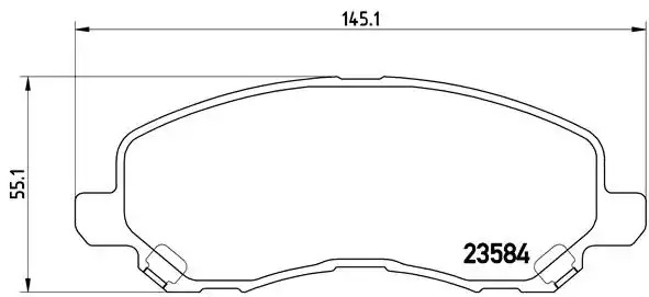 Комплект тормозных колодок BREMBO P 54 030 (23584, 7741D866)