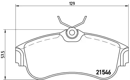 Комплект тормозных колодок BREMBO P 56 022 (21546)