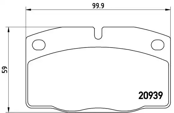 Комплект тормозных колодок BREMBO P 59 005 (20939, 734D48, 8554D1436)