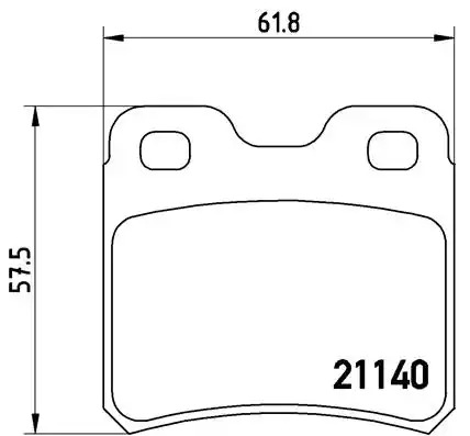 Комплект тормозных колодок BREMBO P 59 018 (21140, 7316D427)