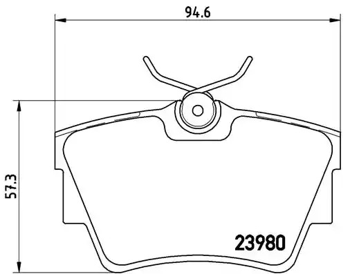Комплект тормозных колодок BREMBO P 59 041 (23980)