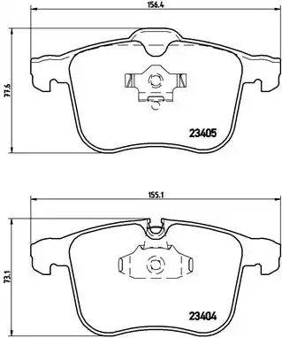 Комплект тормозных колодок BREMBO P 59 049 (20224, 23405)