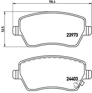 Комплект тормозных колодок BREMBO P 59 050 (23973, 24403, 8691D1491)