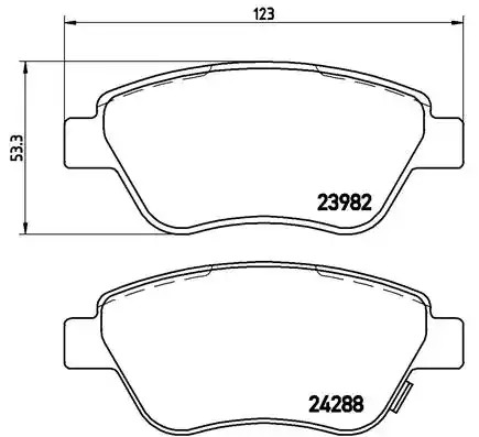 Комплект тормозных колодок BREMBO P 59 051 (23982, 24288)