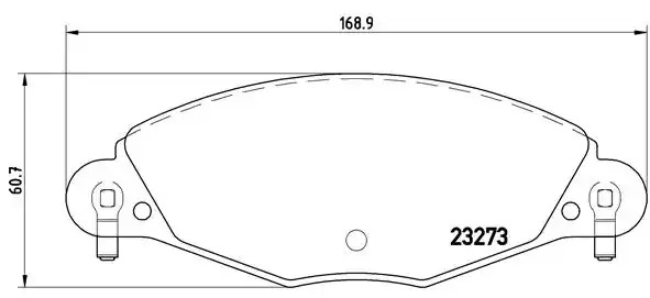 Комплект тормозных колодок BREMBO P 61 072 (23273)