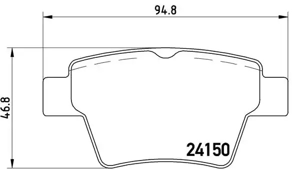 Комплект тормозных колодок BREMBO P 61 080 (24150)