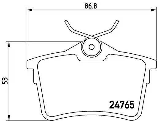 Комплект тормозных колодок BREMBO P 61 084 (24765)