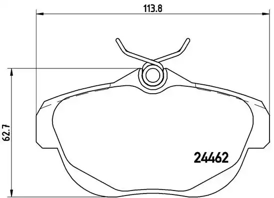 Комплект тормозных колодок BREMBO P 61 087 (24462)