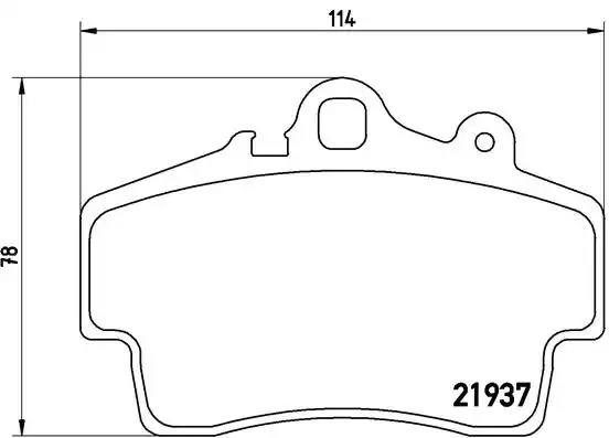 Комплект тормозных колодок BREMBO P 65 007 (21937, 7606D737)