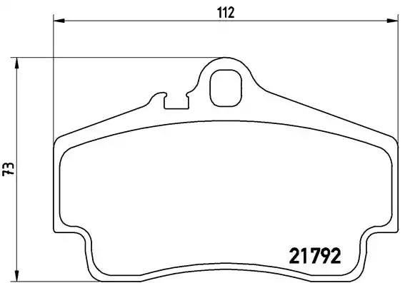 Комплект тормозных колодок BREMBO P 65 008 (21792, 7607D738, 7646D738)