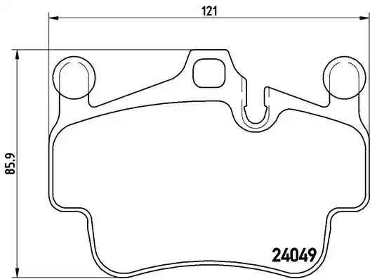 Комплект тормозных колодок BREMBO P 65 014 (24049, 7894BD1135, 7894D1135)