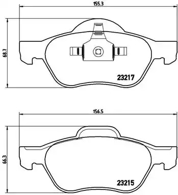 Комплект тормозных колодок BREMBO P 68 048 (23215, 24535, 8750D1542)