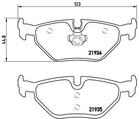 Комплект тормозных колодок BREMBO P 71 006 (21934, 21935, 7737D763)