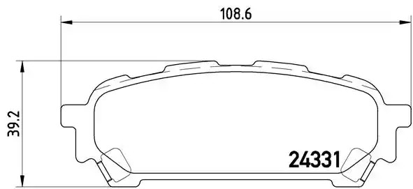 Комплект тормозных колодок BREMBO P 78 014 (24331, 7905D1004)