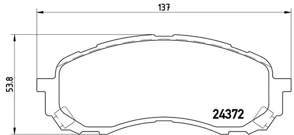 Комплект тормозных колодок BREMBO P 78 015 (24372)