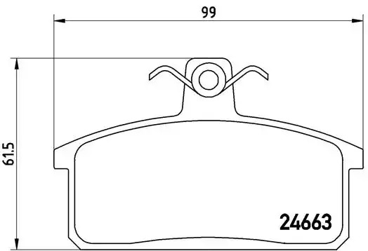 Комплект тормозных колодок BREMBO P 79 007 (24663)